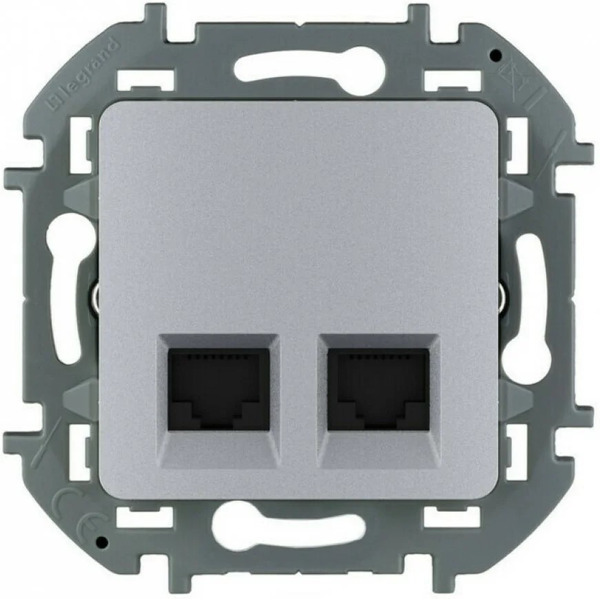 Розетка Legrand Inspiria 673842 (алюминий)