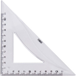 Набор линеек DELI PIONEER G00512 прозрачный, 4 предмета, (линейка 30 см, 2 треугольника, транспортир)