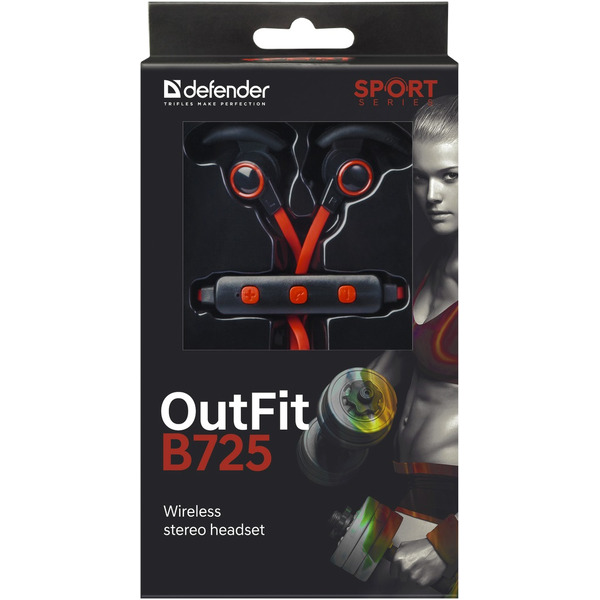 Наушники Defender B725 (черный/красный)