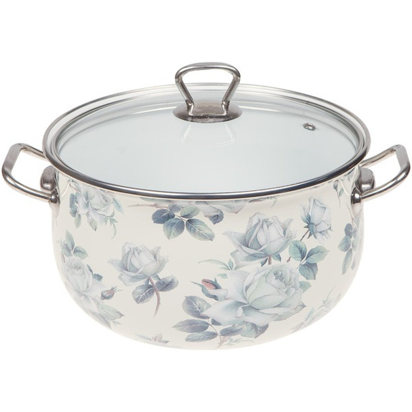 Кастрюля Perfecto Linea Белые розы 6.2 л (50-236262)