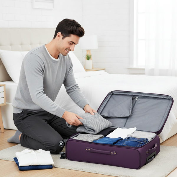 Чемодан MONZA 23014# (S, фиолетовый)