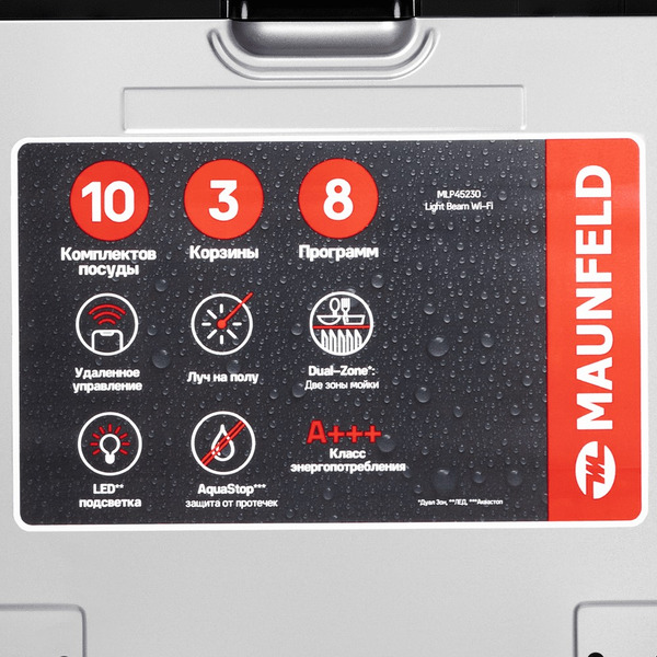 Посудомоечная машина MAUNFELD MLP45230 Light Beam Wi-Fi