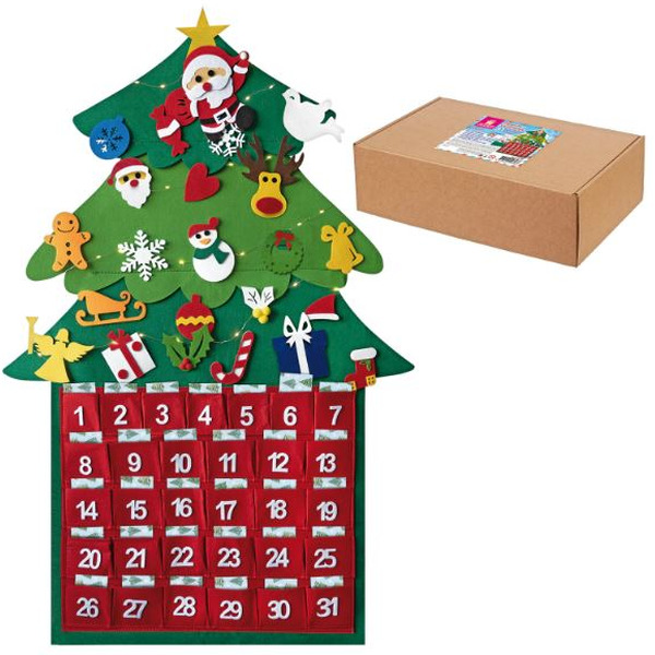 Новогоднее украшение Золотая сказка Фетровый адвент-календарь 592140