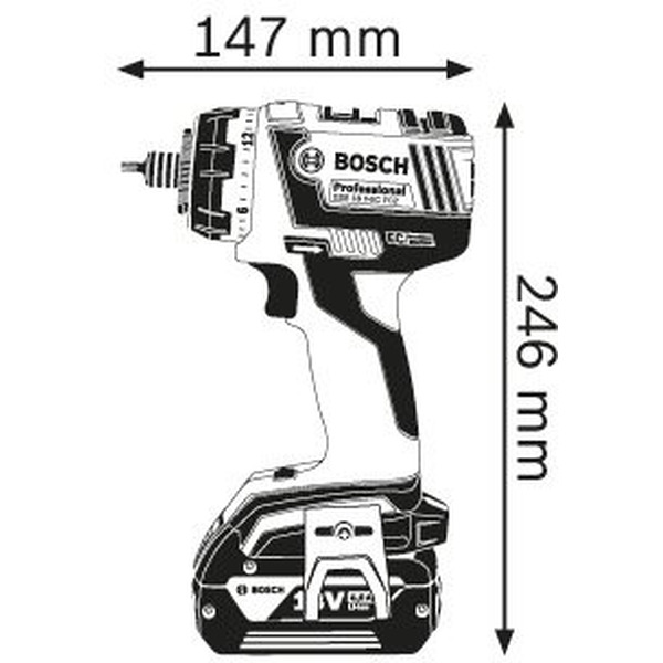 Дрель-шуруповерт Bosch GSR 18 V-EC Professional (0.601.9E1.105)