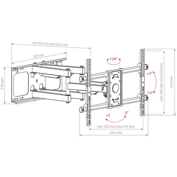 Кронштейн для телевизора Arm Media Paramount-70