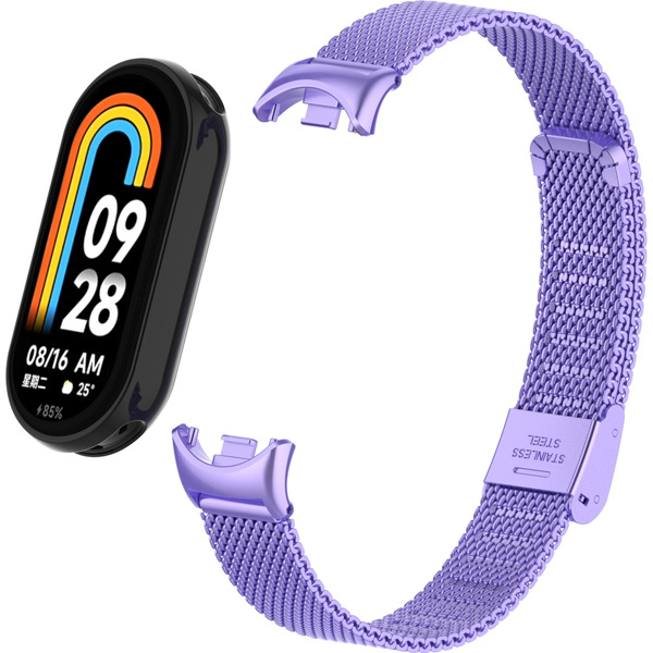Ремешок Bingo Stainless Grid для XIAOMI Mi Band 8 (сиреневый)