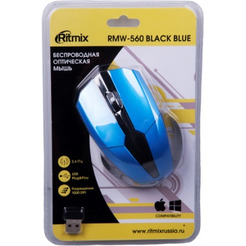 Мышь Ritmix RMW-560 (черно-голубой)