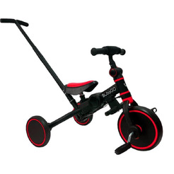 Беговел-велосипед Bubago Flint BG-FPY-109-9 с ручкой (черный/красный)