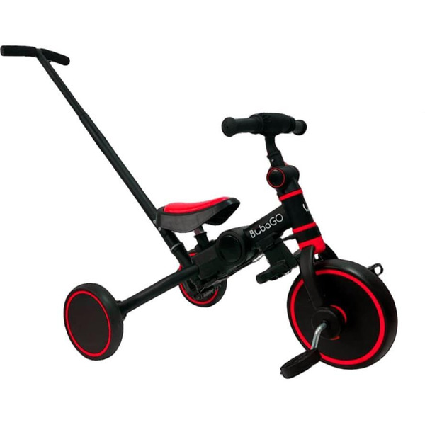 Беговел-велосипед Bubago Flint BG-FPY-109-9 с ручкой (черный/красный)