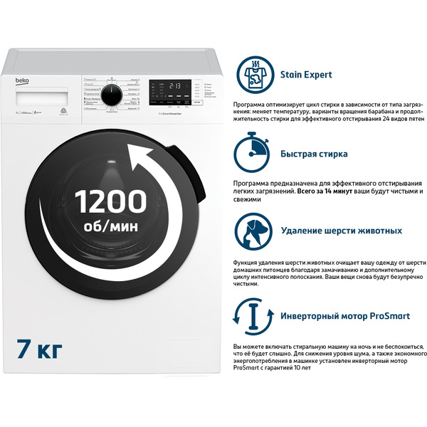 Стиральная машина Beko RPE78612W BY
