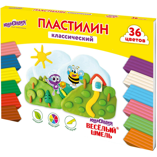 Пластилин Юнландия Веселый шмель 106434 (36 цв)