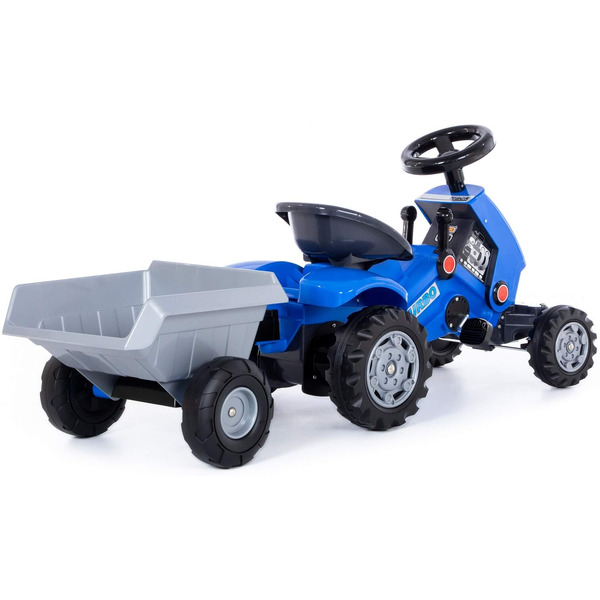Каталка-трактор с педалями Turbo-2 с полуприцепом Полесье 84651