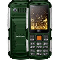 Мобильный телефон BQ-Mobile BQ-2430 Tank Power (зеленый/серебро)