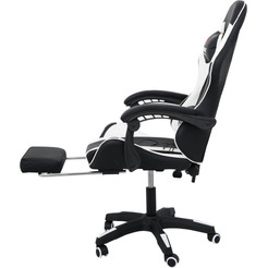 Вибромассажное кресло Calviano 1584 (черно-белое PU)