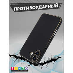 Чехол-накладка Bingo Gold Line для Apple iPhone 16 Plus (черный)