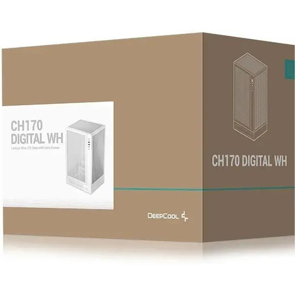 Корпус DeepCool CH170 Digital WH R-CH170-WHNPI0D-G-1