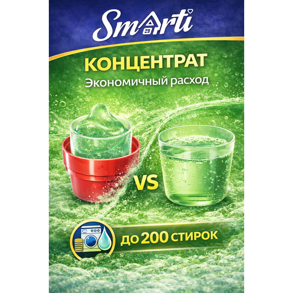 Гель для стирки Smarti ALL in ONE для цветного 5L (200 стирок)