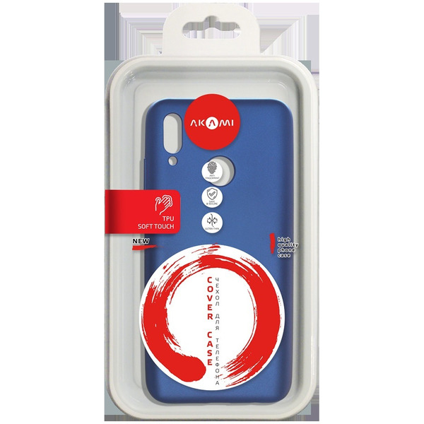 Силиконовая накладка Akami Soft-touch для Huawei Honor 10 Lite/Huawei P Smart Темно-синий (7075)