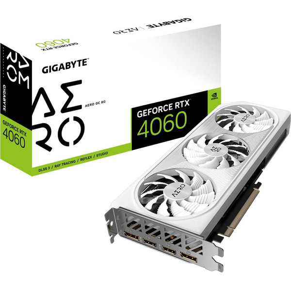 Видеокарта Gigabyte GeForce RTX 4060 Aero OC 8G GV-N4060AERO OC-8GD