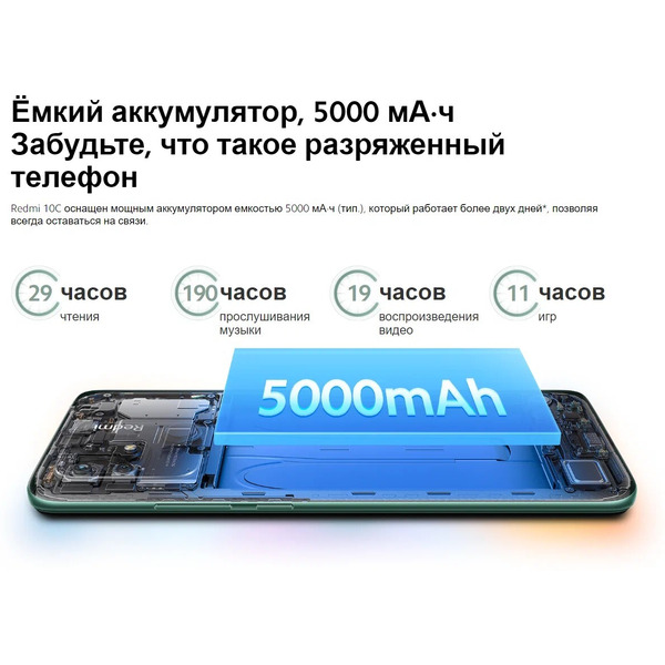 Смартфон Xiaomi Redmi 10C без NFC 4GB/64GB Ocean Blue