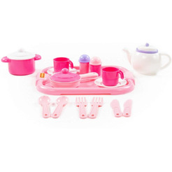 Набор игрушечной посуды Полесье Настенька 59000 (на 2 персоны, в сеточке)