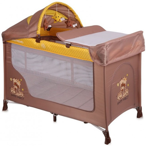 Манеж LORELLI San Remo 2 Plus Beige Yellow Happy Family (10080081803)