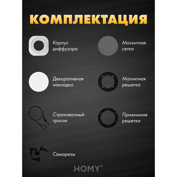 Вентиляционная решетка теневая HOMY AIR A100W
