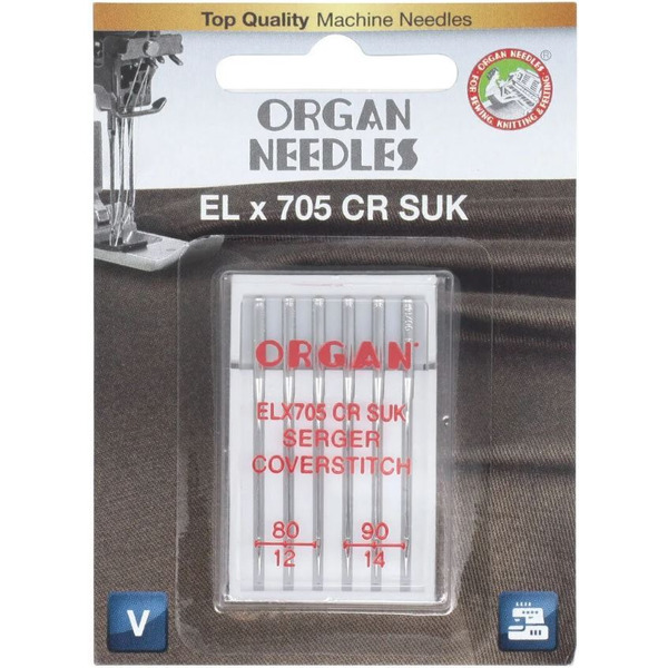 Иглы ORGAN EL x 705 CR SUK 6/80-90 Blister
