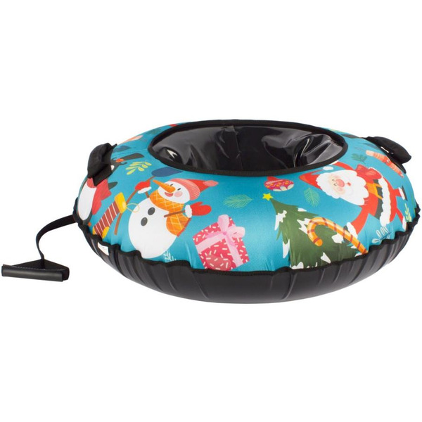 Тюбинг-ватрушка Snowstorm BZ-90 Cristmass / W112873 (90см, бирюзовый/черный)