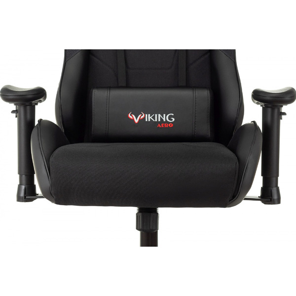 Кресло игровое Бюрократ Zombie VIKING 4 AERO Edition ткань/экокожа, черный