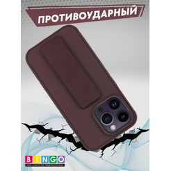 Бампер BINGO Stand для APPLE iPhone 16 Pro коричневый