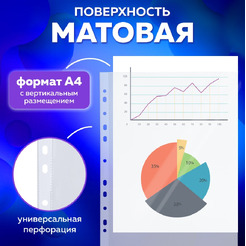 Файлы BRAUBERG А4 ECONOMY 229667 (50 шт, матовая, 70 мкм)