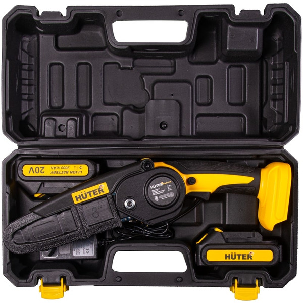 Электропила аккумуляторная Huter ELS-20-Li-2К (70/10/23) с 2-мя АКБ, кейс