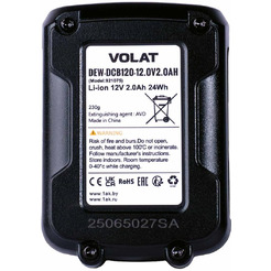 Аккумуляторная батарея VOLAT для DeWalt 12.0V 2.0Ah (Li-ion) DEW-DCB120