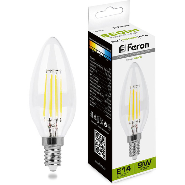 Лампочка Feron LB-73 E14 9 Вт 4000 K