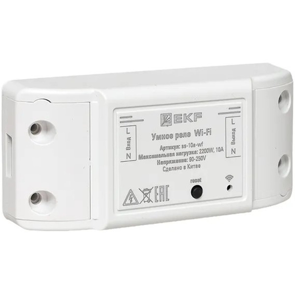 Умное реле 10А Wi-FI EKF Connect ss-10a-wf
