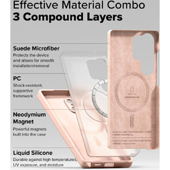 Чехол Ringke SILICONE MAGNETIC для Galaxy S25 Ultra PINK SAND