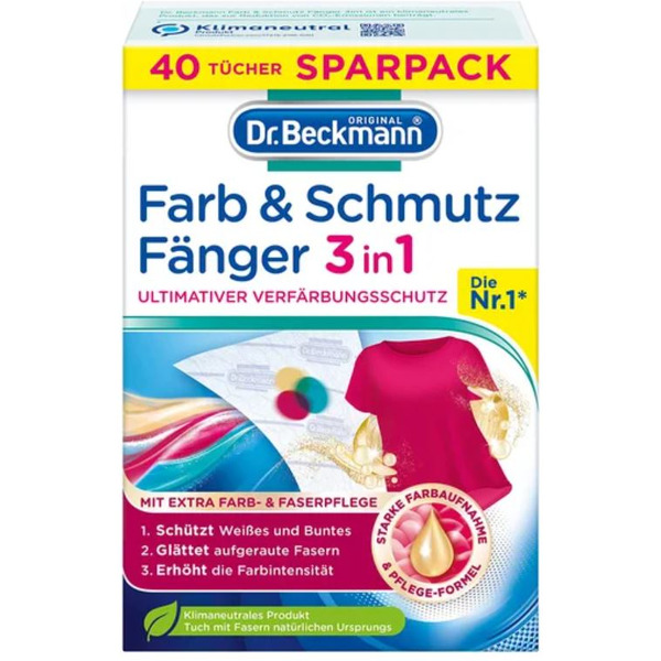 Салфетки для стирки Dr. Beckmann Ловушка для цвета и грязи 40шт. 9731020029