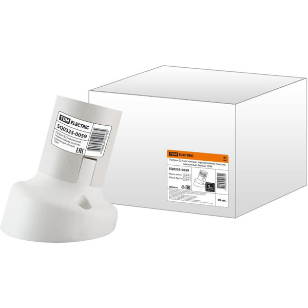 Патрон пластиковый настенный наклонный TDM ELECTRIC SQ0335-0059