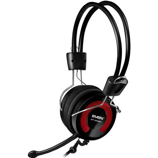 Наушники с микрофоном SVEN AP-545MV, черно-красный