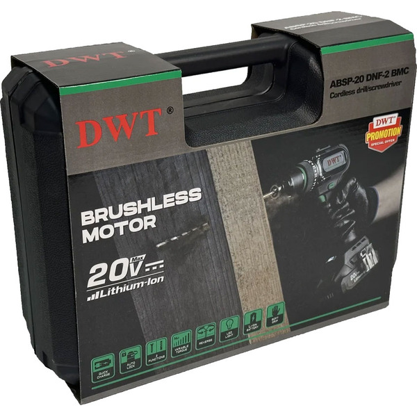 Дрель-шуруповерт аккумуляторная DWT ABSP-20 DNF-2 BMC
