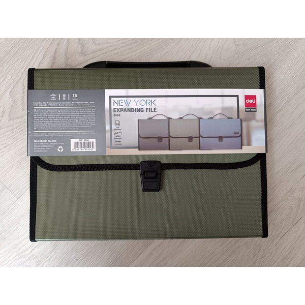 Папка-портфель DELI 5556GREEN