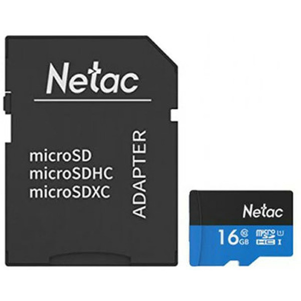 Карта памяти Netac P500 Standard 16GB NT02P500STN-016G-R (с адаптером)