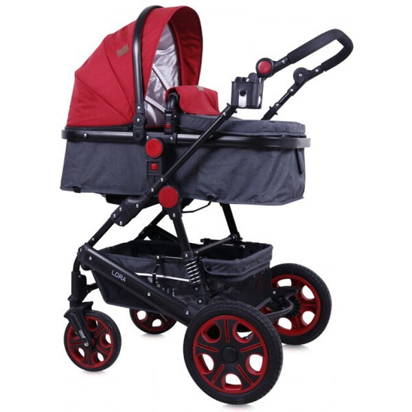 Коляска LORELLI Lora 2 в 1 (красный/черный)