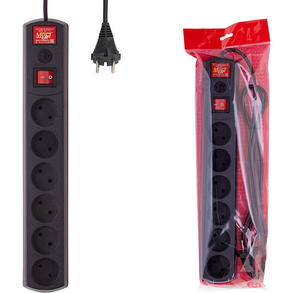 Сетевой фильтр Most LR 1.7м (черный)