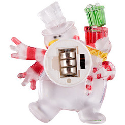 Фигура светодиодная NEON-NIGHT Снеговик с подарком на присоске 501-022