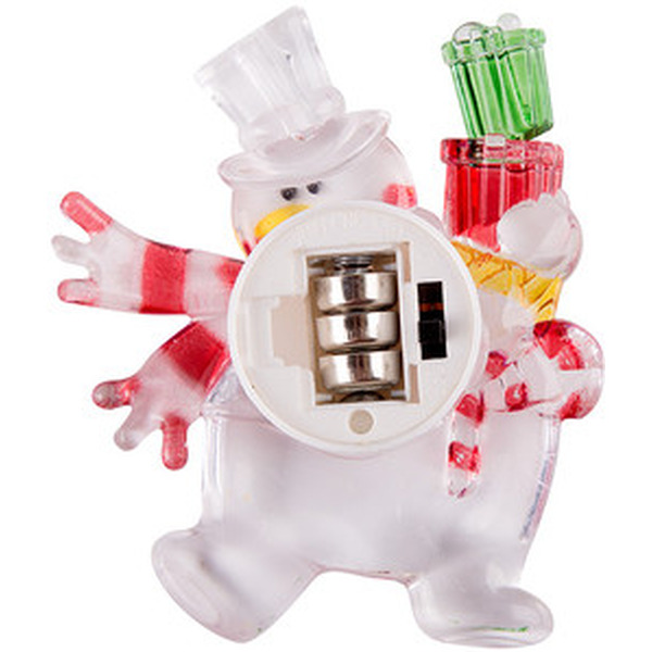 Фигура светодиодная NEON-NIGHT Снеговик с подарком на присоске 501-022