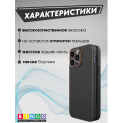 Чехол-накладка Bingo Gold Line для Apple iPhone 16 Pro (черный)