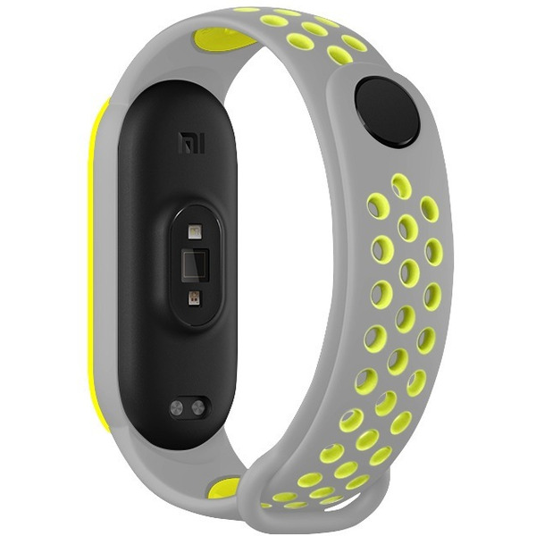 Ремешок Bingo Sport для Xiaomi Mi Band 5/6 Серый с желтым