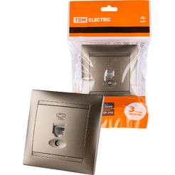 Розетка телефонная TDM Electric Лама SQ1815-0715